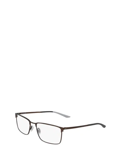 Shop Nike Eyeglasses In Satin Walnut / Sequoia