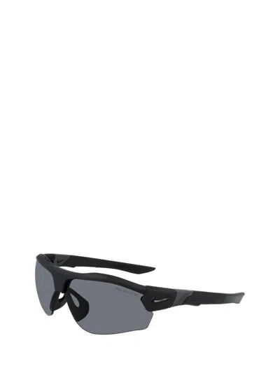 Shop Nike Sunglasses In Matte Black / Dark Grey