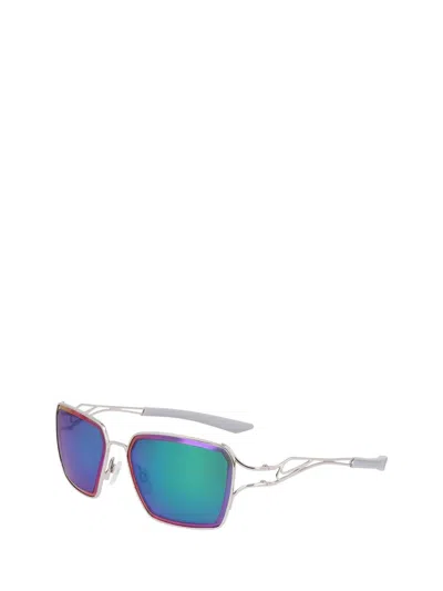 Shop Nike Sunglasses In Silver / Green Mir / Infrared Mir