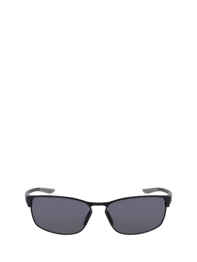 Shop Nike Sunglasses In Satin Black / Dark Grey