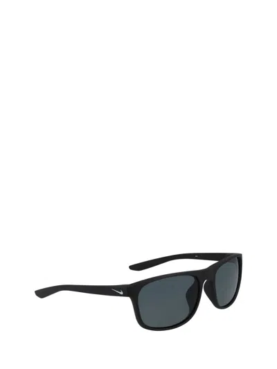 Shop Nike Sunglasses In Matte Black / Silver/ Polar Gray