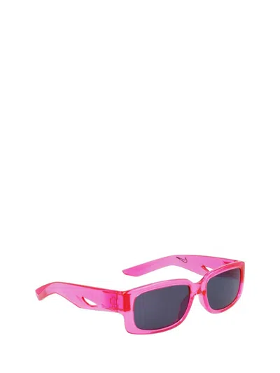 Shop Nike Sunglasses In Laser Fuchsia / Grey