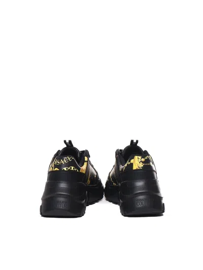 Shop Versace Jeans Couture Sneakers In Black