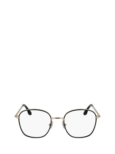 Shop Victoria Beckham Eyeglasses In Black / Gold