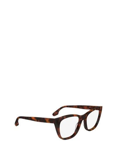 Shop Victoria Beckham Eyeglasses In Tortoise