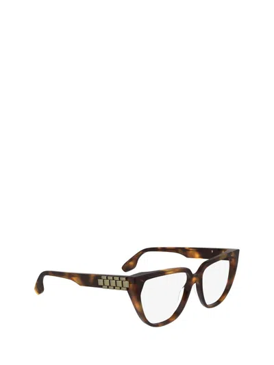 Shop Victoria Beckham Eyeglasses In Tortoise