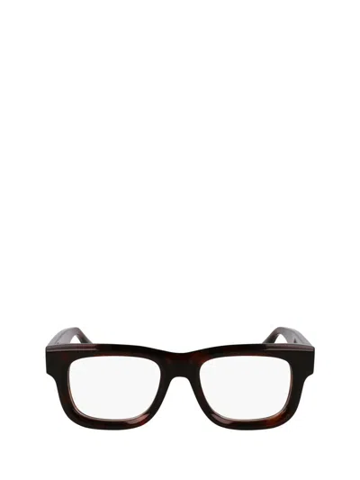 Shop Victoria Beckham Eyeglasses In Brown Horn