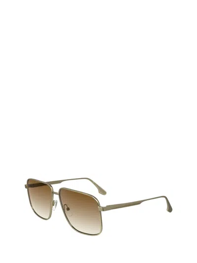 Shop Victoria Beckham Sunglasses In Gold / Honey Gradient