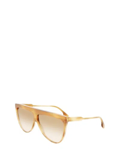 Shop Victoria Beckham Sunglasses In Honey Horn