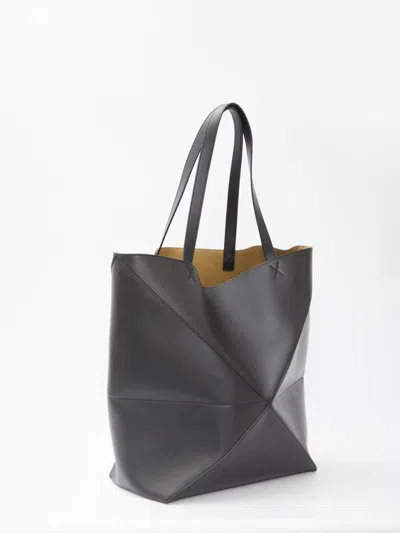 Shop Loewe Xl Puzzle Fold Tote Bag In Black