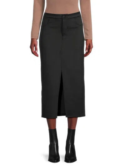 Hudson Women's Slit Sheath Skirt In Black Beauty