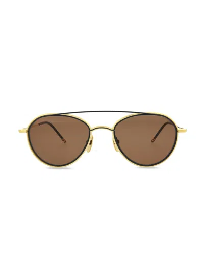 Thom Browne Unisex Tb109 53mm Sunglasses In Gold