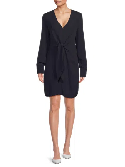Reiss Women's Tie Waist Mini Dress In Navy