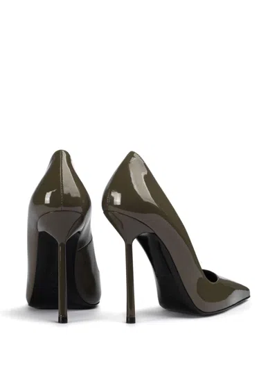 Le Silla Eva 120mm Patent-leather Pumps In Green
