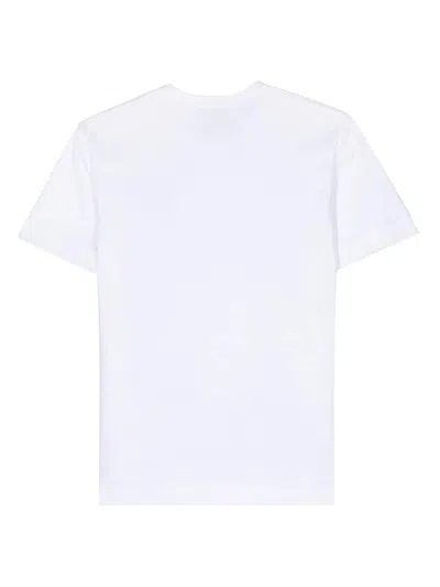 Comme Des Garçons Play Heart-patch Cotton T-shirt In White
