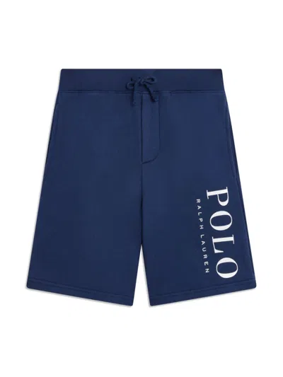Polo Ralph Lauren Logo Spa Terry Short In Blue