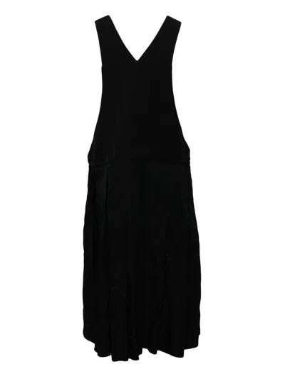 Black Comme Des Garçons Pleated Dress In Black