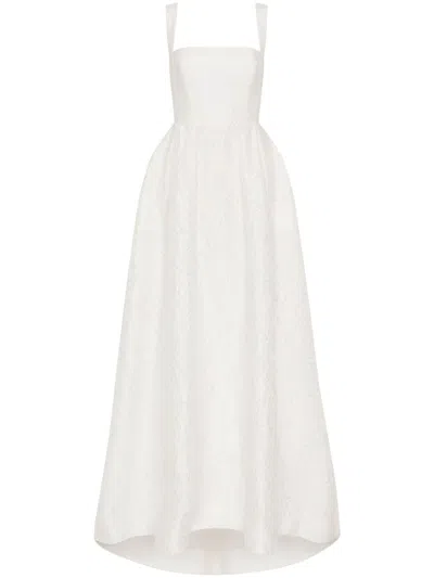Rebecca Vallance Esther Strap Gown In Neutrals