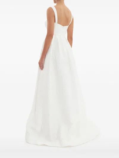 Rebecca Vallance Esther Strap Gown In Neutrals