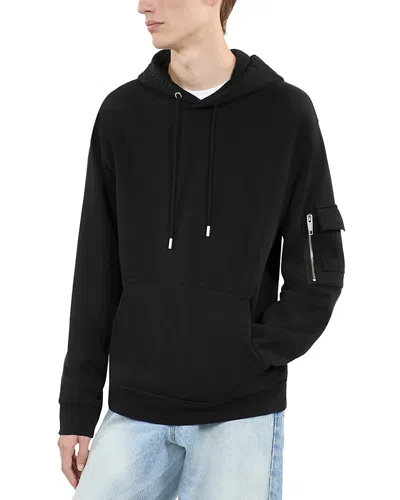 Shop The Kooples Pullover Logo Hoodie In Black