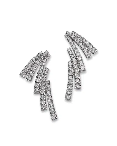 Bloomingdale's Fine Collection Diamond Cascade Drop Earrings In 14k White Gold, 1.75 Ct. T. W. In White
