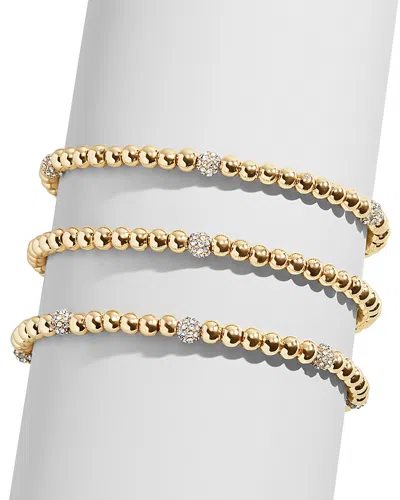 Baublebar Louisa Set Of 3 Beaded Bracelets In Gold