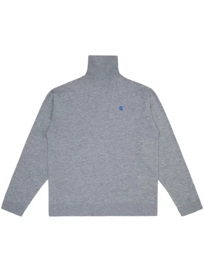 Ader Error Logo-patch Knit Jumper In Grey