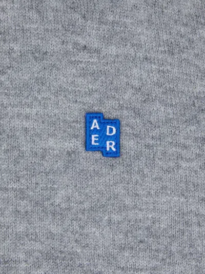 Ader Error Logo-patch Knit Jumper In Grey