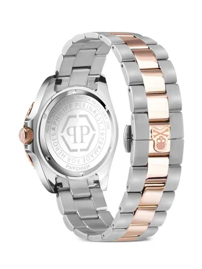 Philipp Plein Gmt-i Challenger Baguettes Bracelet Watch In Black