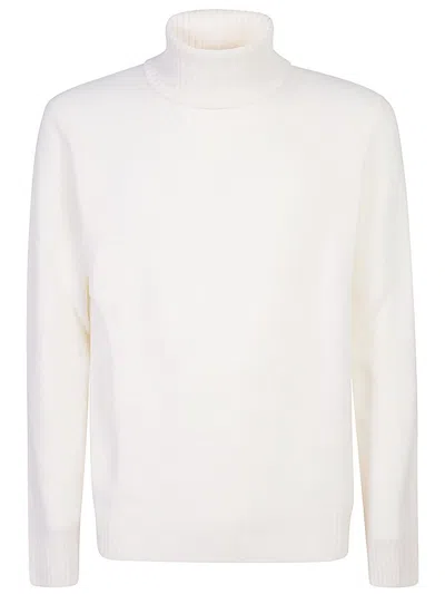 Shop Roberto Collina Turtleneck Knit Sweaters In White