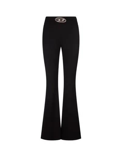 Shop Diesel P-erseus Logo Plaque Pants In Xx Black