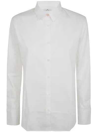 Shop Ps By Paul Smith Stretch Swirl Cuff Shirt In White