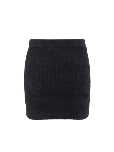 Self-portrait Black Knitted Mini Skirt
