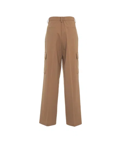 Shop Herno High-waisted Cargo Tailored Trousers In Neutrals