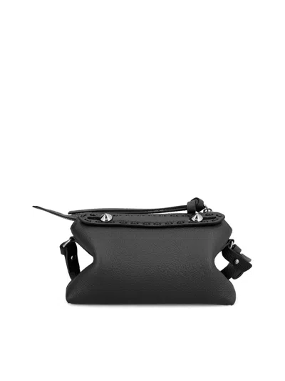 Shop Fendi By The Way Soft Mini Selleria Shoulder Bag In Gxn Black Palladio