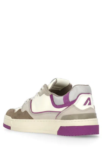 Autry Woman Sneakers Purple Size 8 Textile Fibers In Multi