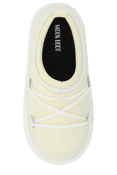 Shop Moon Boot Park Icon Round Toe Sneakers In Cream