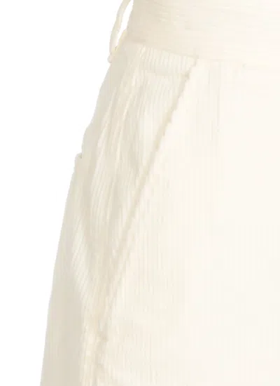 Shop Ralph Lauren Corduroy Wide-leg Cropped Trouser In Warm White