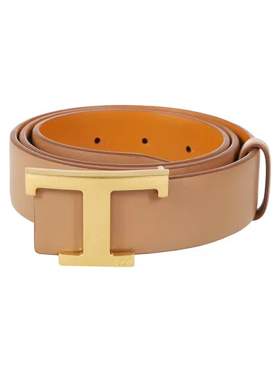 Shop Tod's T-timeless Logo Plaque Reversible Belt In Kenya