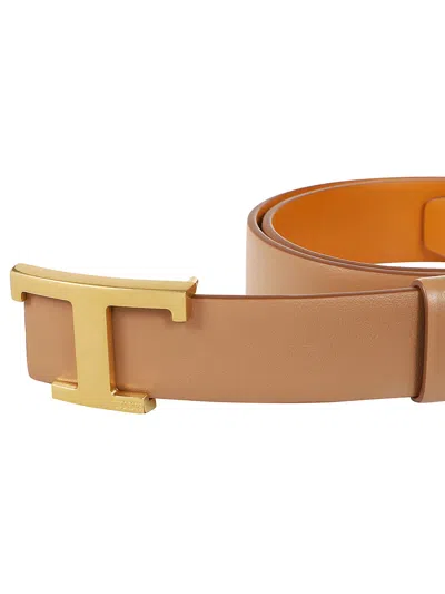 Shop Tod's T-timeless Logo Plaque Reversible Belt In Kenya