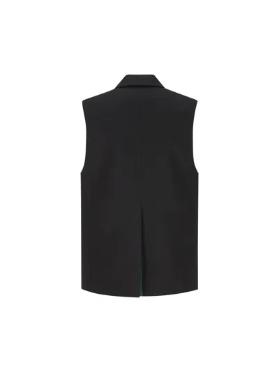 Gucci Sleeveless Coat In Black
