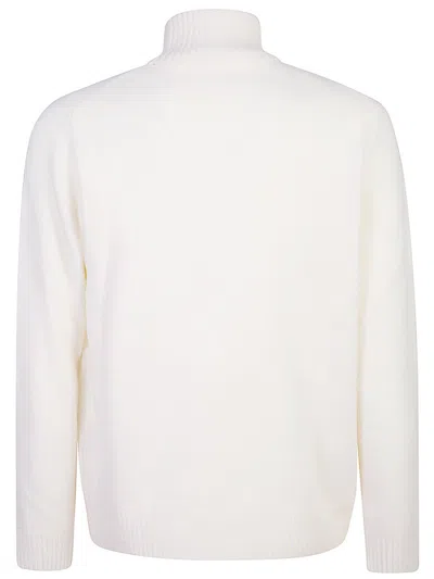 Shop Roberto Collina Turtleneck Knit Sweaters In White