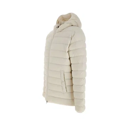 Herno Hooded Quilted Zip-up Down Jacket In White