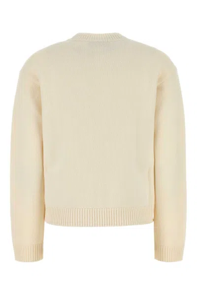 Shop Gucci Logo Intarsia-knit Crewneck Jumper In White