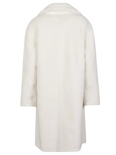 Shop Michael Kors Oversized Shearling Teddy Coat In Bone