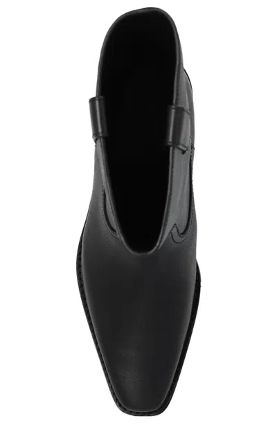 Tory Burch Urban Western Style Short Boots In Black