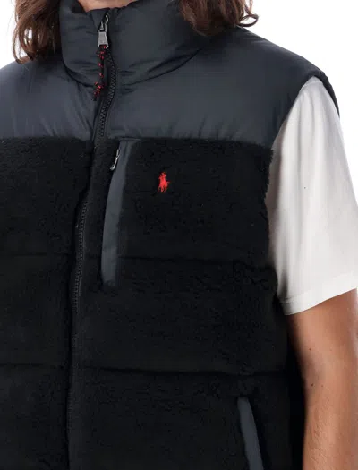 Shop Polo Ralph Lauren The Gorham Hybrid Down Gilet In Black