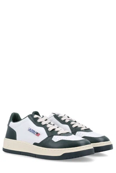 Shop Autry Medalist Low Bicolor Sneakers In Leat Wht Mountain