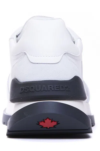 Shop Dsquared2 Icon Lace-up Running Sneakers In Bianco