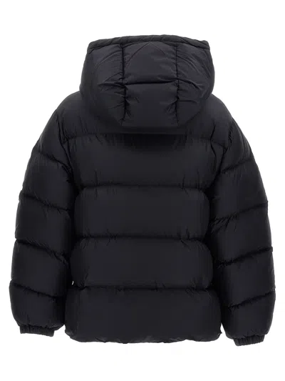 Shop Elisabetta Franchi Oversized Down Jacket In Black